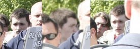Milan Krajánek (uprostřed) na demonstraci ultrapravice loni v dubnu.