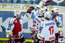 Hokejisté pražské Slavie.
