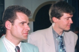František Mrázek a jeho obchodní partner Miroslav Provod v roce 2002.