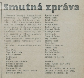 Ukázka z dobových novin.
