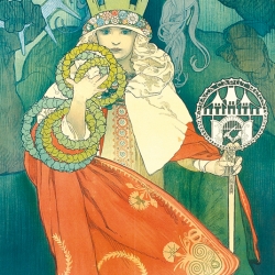 A. Mucha: VI. sokolsk&yacute; slet, 1912, Moravsk&aacute; galerie v Brně