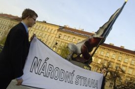 Z demonstrace Národní strany