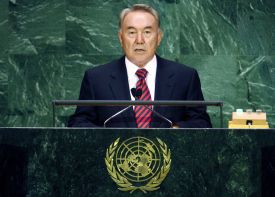 Prezident Nazarbajev řečn&iacute; na valn&eacute;m shrom&aacute;žděn&iacute; OSN