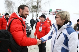 Kateřina Neumannová s princem Haakonem Magnusem.
