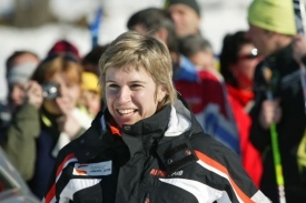 Kateřina Neumannová se může usmívat. Sněhu má dostatek.