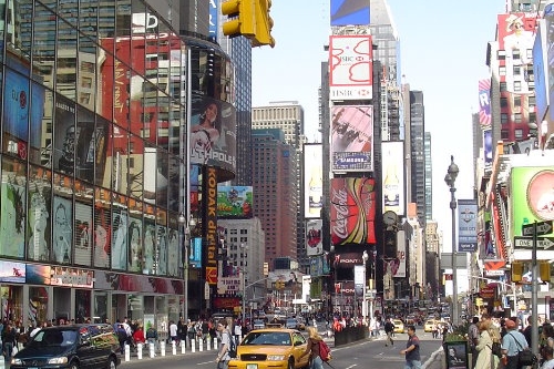 Times Square v centru New Yorku.
