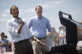 Obama. Od grilu v Montaně do velk&eacute;ho světa... Berl&iacute;na.