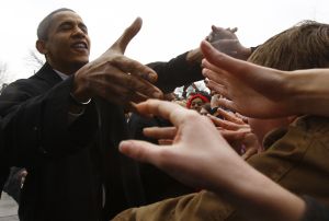 I Barack Obama chce být blízko voličům...