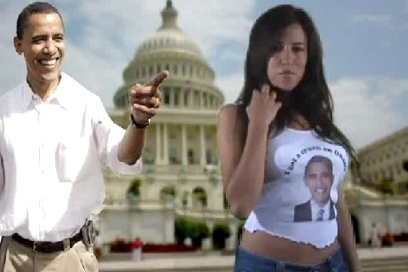 Zamilovala jsem se ...: Obama Girl alias Amber Lee Ettingerová.