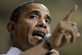 Obama při vystoupení na střední škole v Lynchburgu 20. srpna.