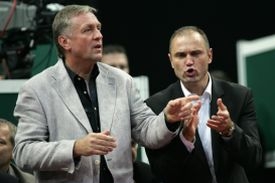 premiér Topolánek a ministr Langer na Davis Cupu