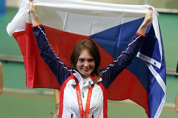 Střelkyně Kateřina Emmons, čerstvá olympijská vítězka.  