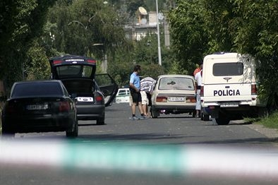 Místo vraždy uzavřené policií.