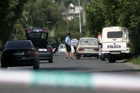 Místo vraždy uzavřené policií.