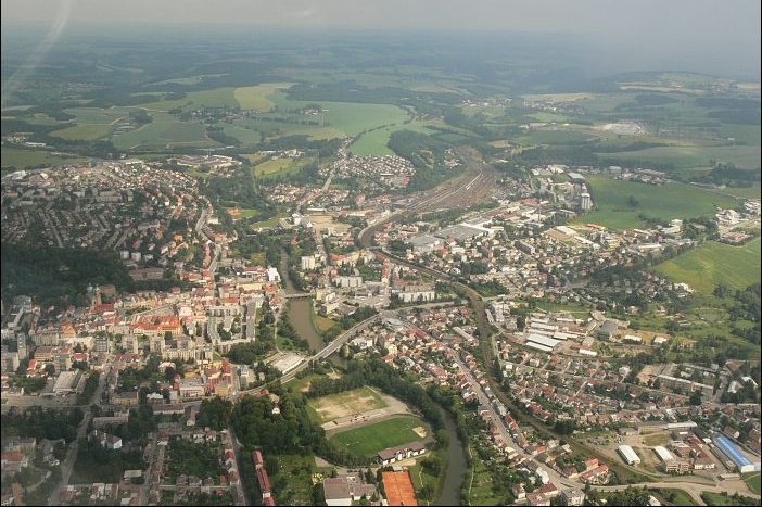 Havlíčkův Brod z letadla. Havlíčkův Brod z letadla.