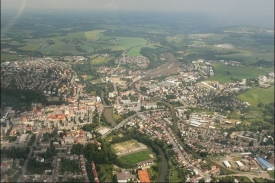 Havlíčkův Brod z letadla.
