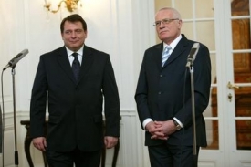 Václav Klaus s Jiřím Paroubkem