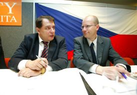 Předseda ČSSD Jiří Paroubek a Bohuslav Sobotka