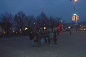 Dnešní demonstrace za práva bezdomovců dopadla neslavně.