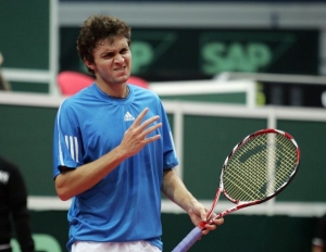 Gilles Simon. Slabina Francie v Ostravě.