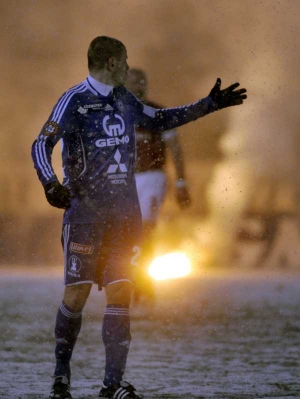 Momentka z řádění rowdies v Olomouci.