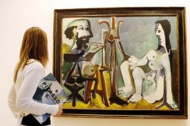 Pablo Picasso, Mal&iacute;ř a jeho model, 1963.