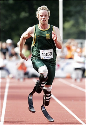 Tělesně postižen&yacute; sprinter Oscar Pistorius.