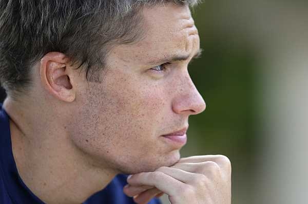 Americký plavec Erik Shanteau. Po olympiádě ho čeká boj s rakovinou.
