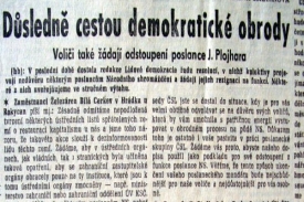 Po dvaceti letech žádají lidovci Plojharovo odstoupení.