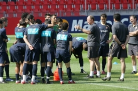 Fotbalisté Portugalska na tréninku.