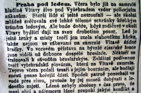 Praha pod ledem.