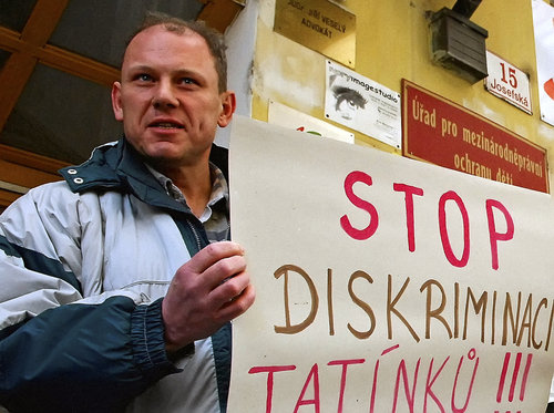 Jeden z účastníků protestu.