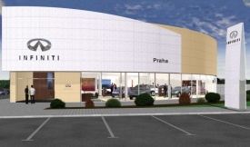 Takto by mělo vypadat české centrum značky Infiniti v Průhonicích nedaleko Prahy.