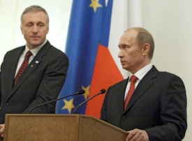 Topolánek u Putina v Moskvě 10. ledna 2009.