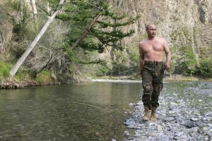 Prezident Putin na výletě na jižní Sibiři v regionu Tuva