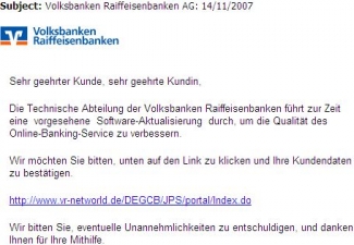Podvodný email