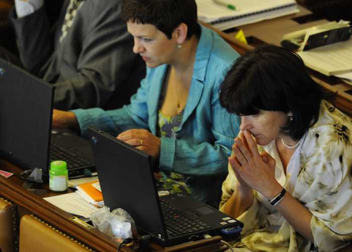Rebelky u zelených: Věra Jakubková a Olga Zubová (vpravo).