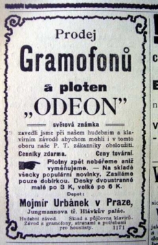 Reklama, listopad 1907.