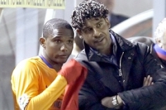 Frank Rijkaard (vpravo) a Samuel Eto'o