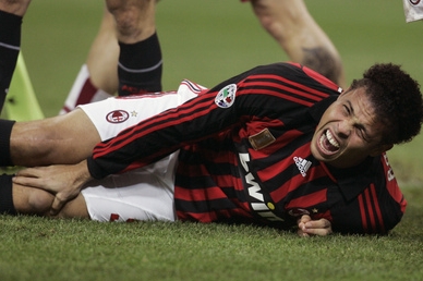Brazilský fotbalista AC Milán Ronaldo.