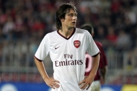 Tomáš Rosický v dresu londýnského Arsenalu.