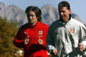 Tomáš Rosický na tréninku v Seefeldu