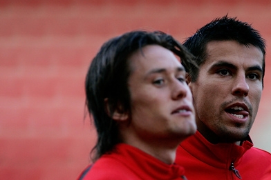 Tomáš Rosický a Milan Baroš. Dnes je čeká premiéra v LIze mistrů