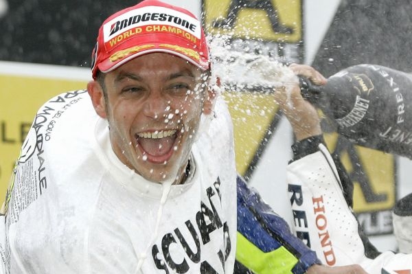 Valentino Rossi a jeho rřadost. 