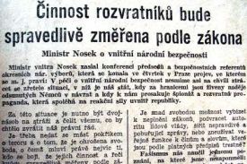 Ministr vnitra o rozvratnících, repro z Rudého práva.