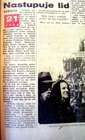 Rudé právo o sobotní demonstraci.