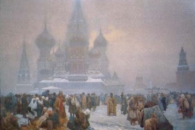 Alfons Mucha: Zrušení nevolnictví na Rusi, z cyklu Slovanská epopej.