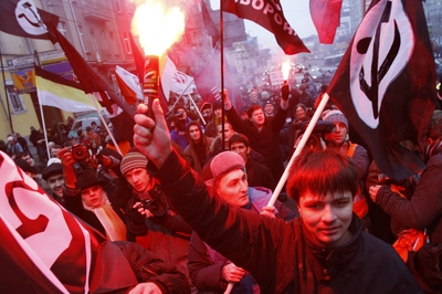 Účastníci demonstrace ruských opozičních sil. Účastníci demonstrace ruských opozičních sil.