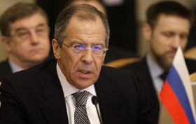 Šéf ruské diplomacie Lavrov.