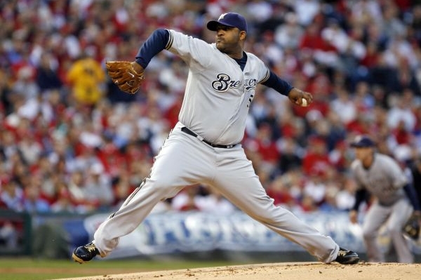 C. C. Sabathia ještě v dresu Milwaukee.